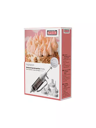 KAISER | Einhand-Garnierspritze 8-teilig Weiss/Transp. | 